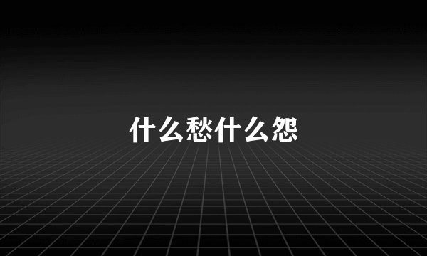 什么愁什么怨