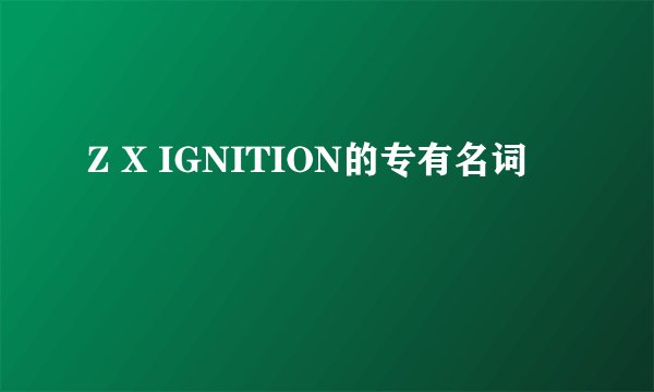 Z X IGNITION的专有名词