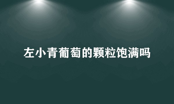 左小青葡萄的颗粒饱满吗