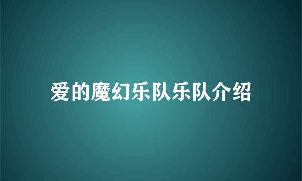 爱的魔幻乐队乐队介绍