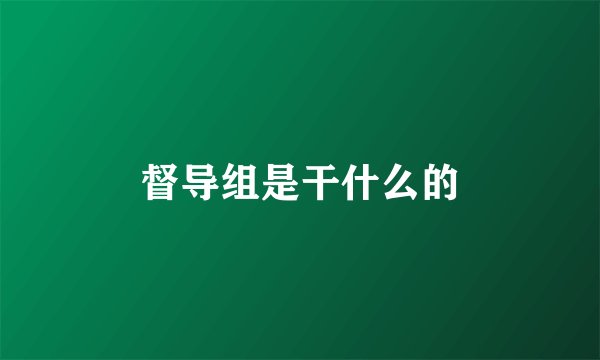 督导组是干什么的