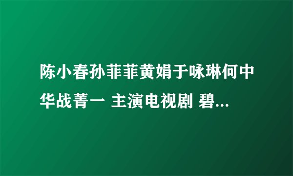 陈小春孙菲菲黄娟于咏琳何中华战菁一 主演电视剧 碧波仙子DVD全集