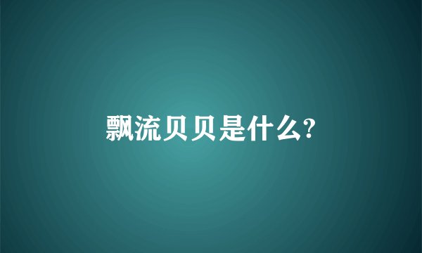 飘流贝贝是什么?