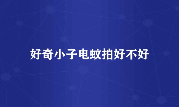 好奇小子电蚊拍好不好