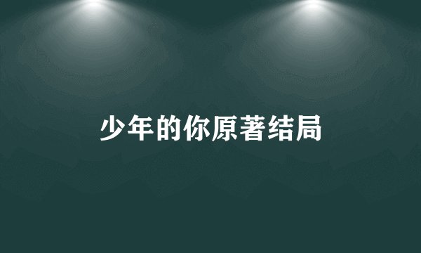 少年的你原著结局