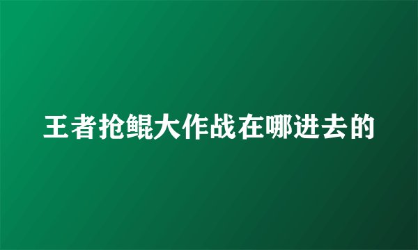 王者抢鲲大作战在哪进去的