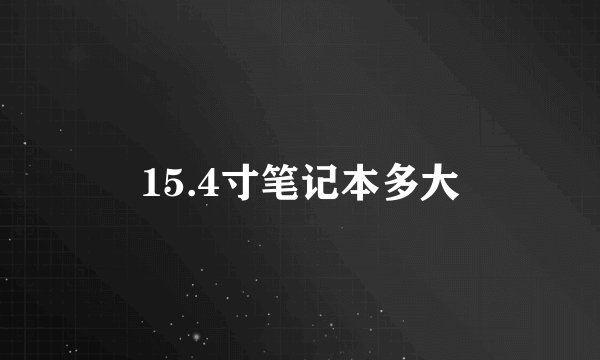15.4寸笔记本多大