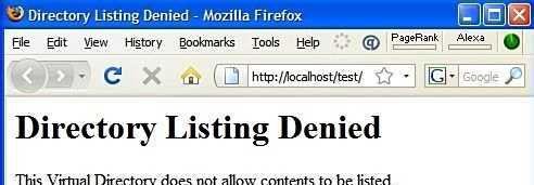 “directory listing denied”怎么解决