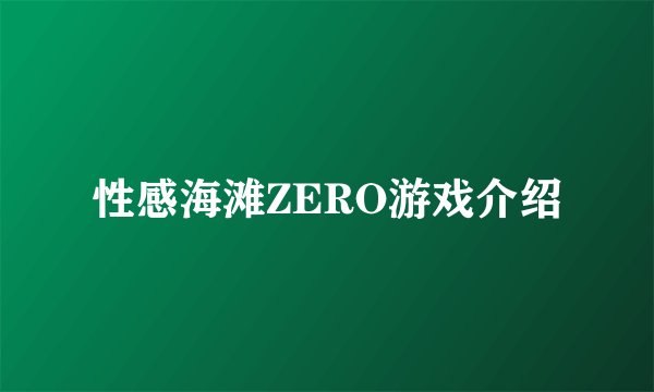 性感海滩ZERO游戏介绍