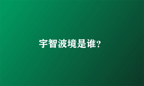 宇智波境是谁?