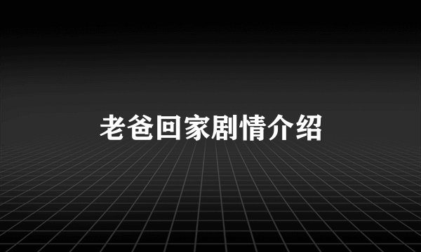 老爸回家剧情介绍