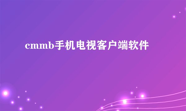cmmb手机电视客户端软件