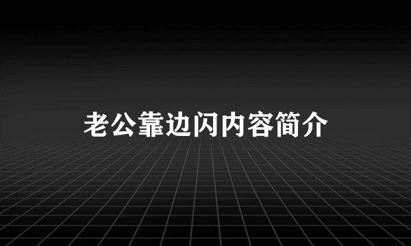 老公靠边闪内容简介