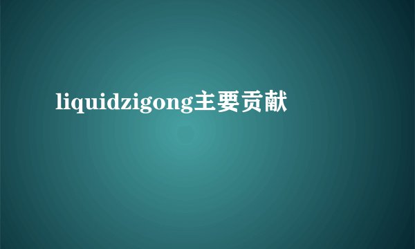 liquidzigong主要贡献