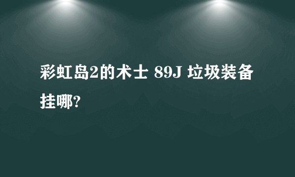 彩虹岛2的术士 89J 垃圾装备挂哪?