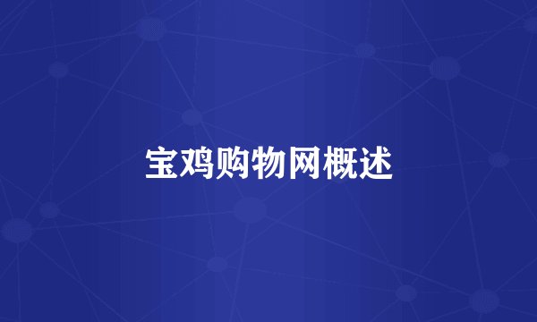 宝鸡购物网概述