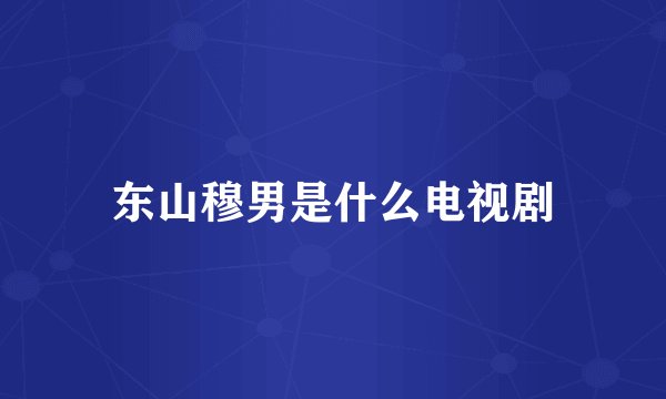 东山穆男是什么电视剧