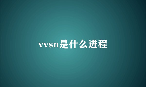 vvsn是什么进程