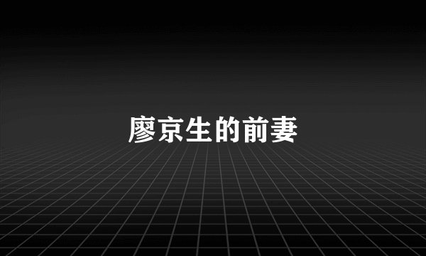 廖京生的前妻