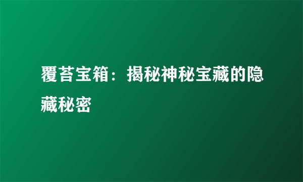覆苔宝箱：揭秘神秘宝藏的隐藏秘密