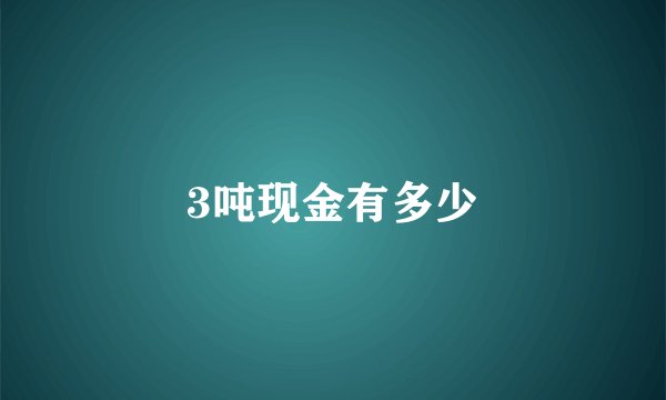 3吨现金有多少