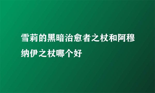 雪莉的黑暗治愈者之杖和阿穆纳伊之杖哪个好