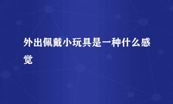 外出佩戴小玩具是一种什么感觉