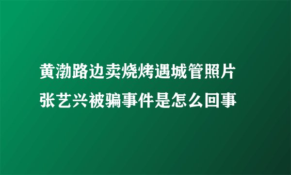 黄渤路边卖烧烤遇城管照片 张艺兴被骗事件是怎么回事