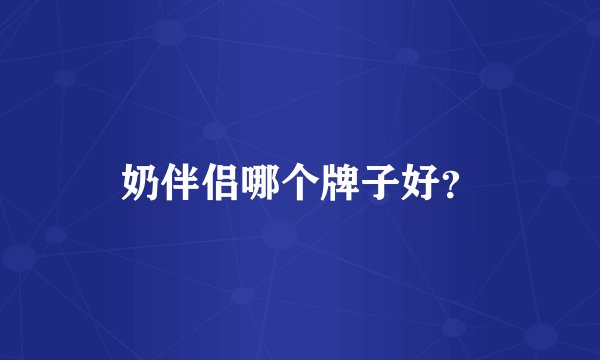 奶伴侣哪个牌子好？