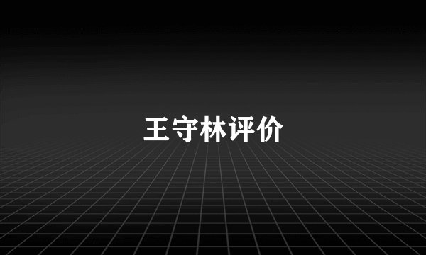 王守林评价