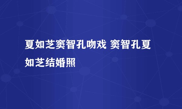 夏如芝窦智孔吻戏 窦智孔夏如芝结婚照