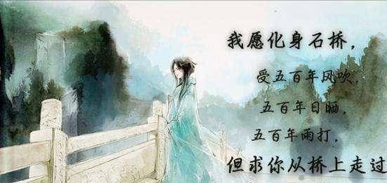 我愿化作石桥,受那五百年风吹 作者是谁
