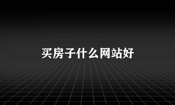 买房子什么网站好