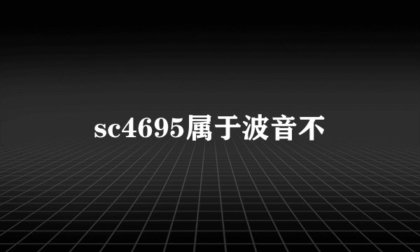 sc4695属于波音不