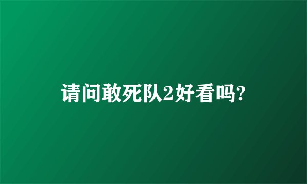 请问敢死队2好看吗?