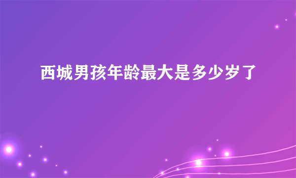 西城男孩年龄最大是多少岁了