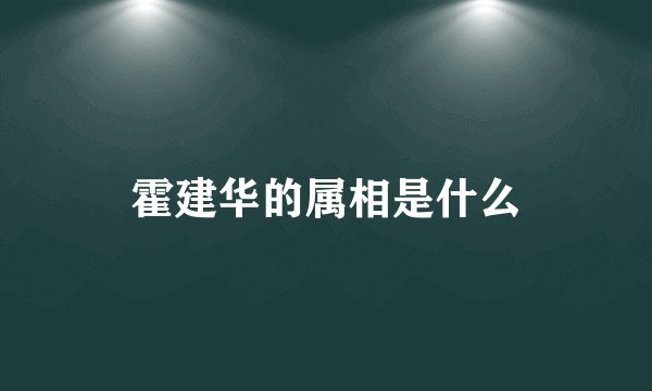 霍建华的属相是什么