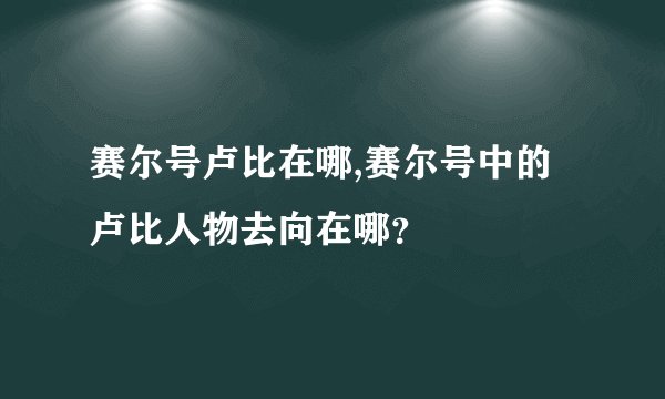 赛尔号卢比在哪,赛尔号中的卢比人物去向在哪？