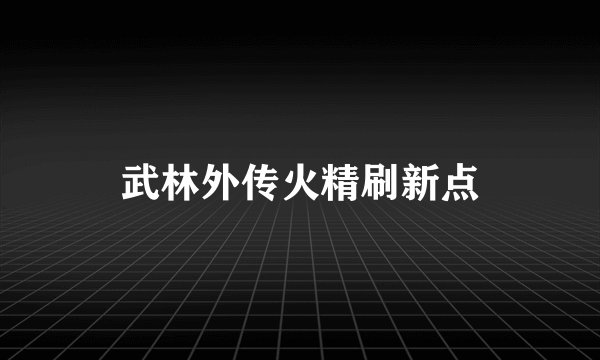 武林外传火精刷新点