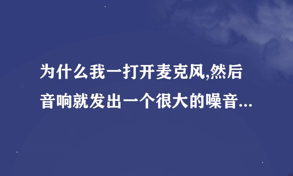 为什么我一打开麦克风,然后音响就发出一个很大的噪音,很刺耳的?