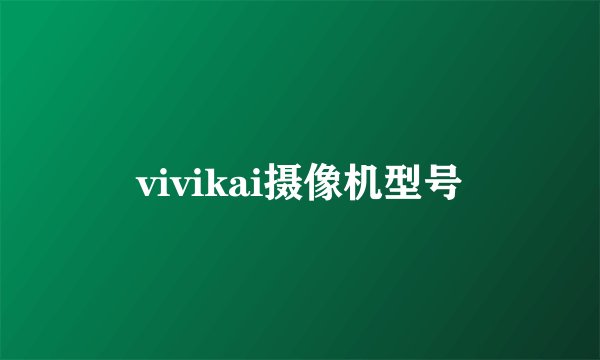 vivikai摄像机型号