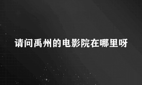 请问禹州的电影院在哪里呀