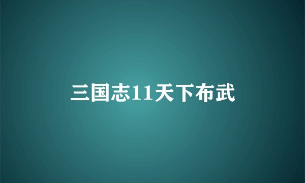 三国志11天下布武