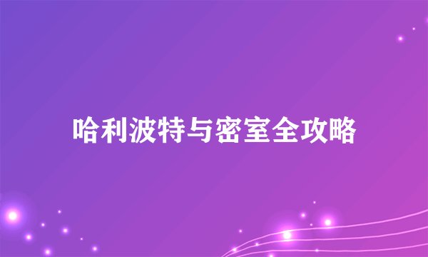 哈利波特与密室全攻略