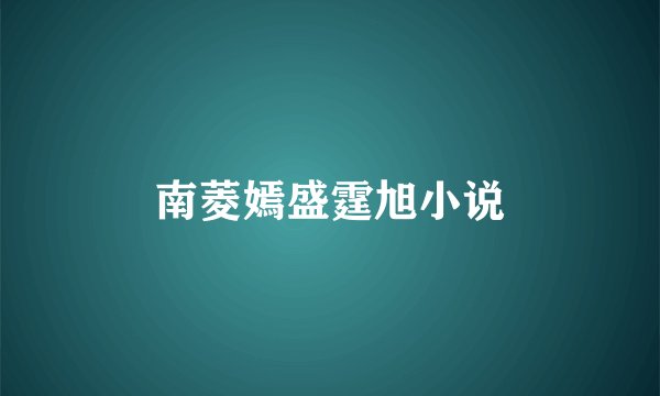 南菱嫣盛霆旭小说