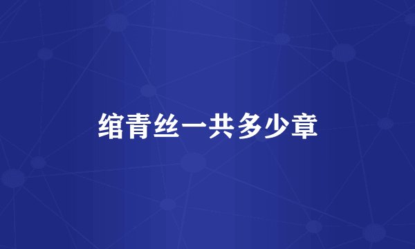 绾青丝一共多少章