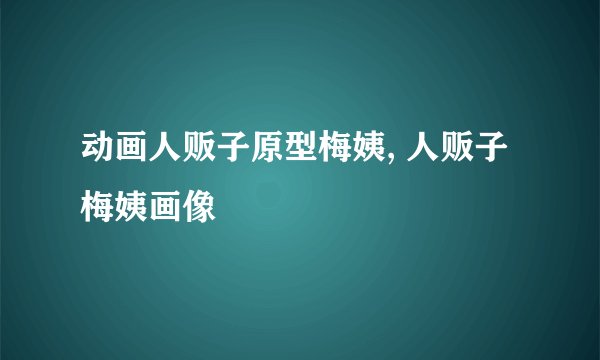 动画人贩子原型梅姨, 人贩子梅姨画像