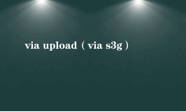 via upload（via s3g）