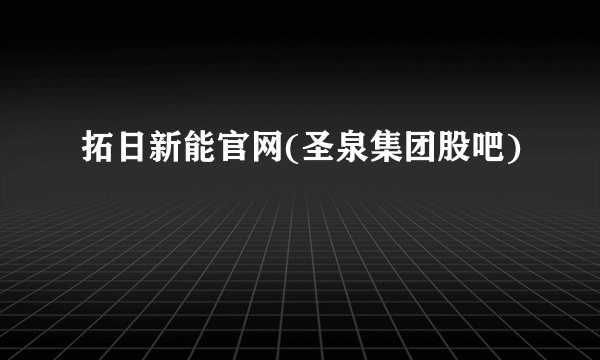 拓日新能官网(圣泉集团股吧)