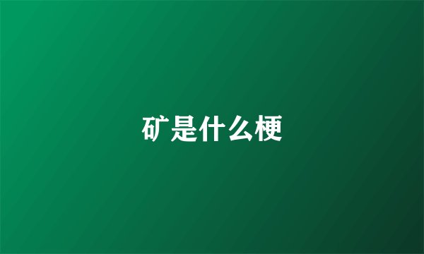矿是什么梗